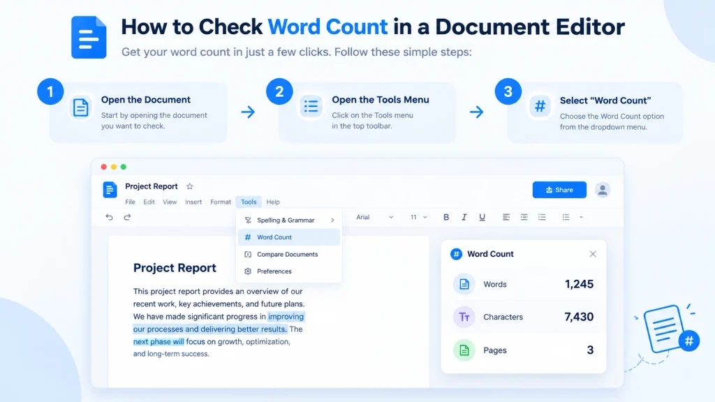 Google Docs word count guide